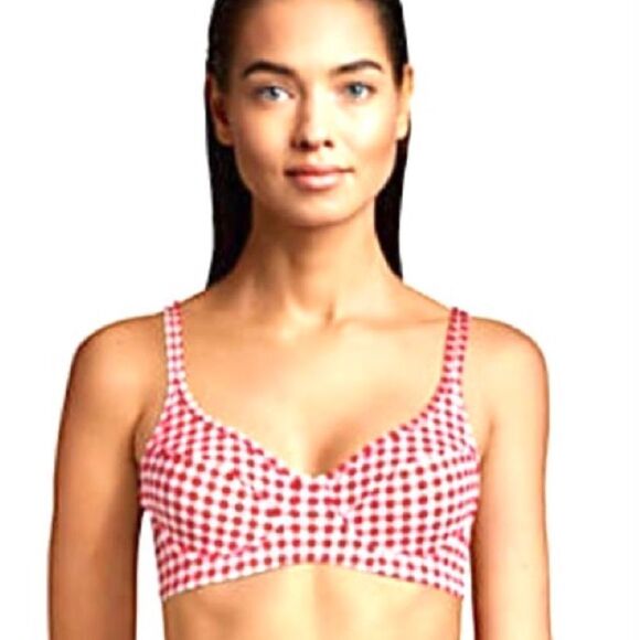 Land’s End reversible underwire bikini adjustable gingham floral Various - Picture 1 of 7